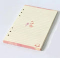 45 sheets of coloured A5 A6 binder filler paper with multiple ruling styles for planners and diaries