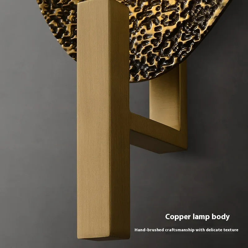 Copper warm light post-modern decorative wall lamp with ≤36V rating, single wall-mounted fitting