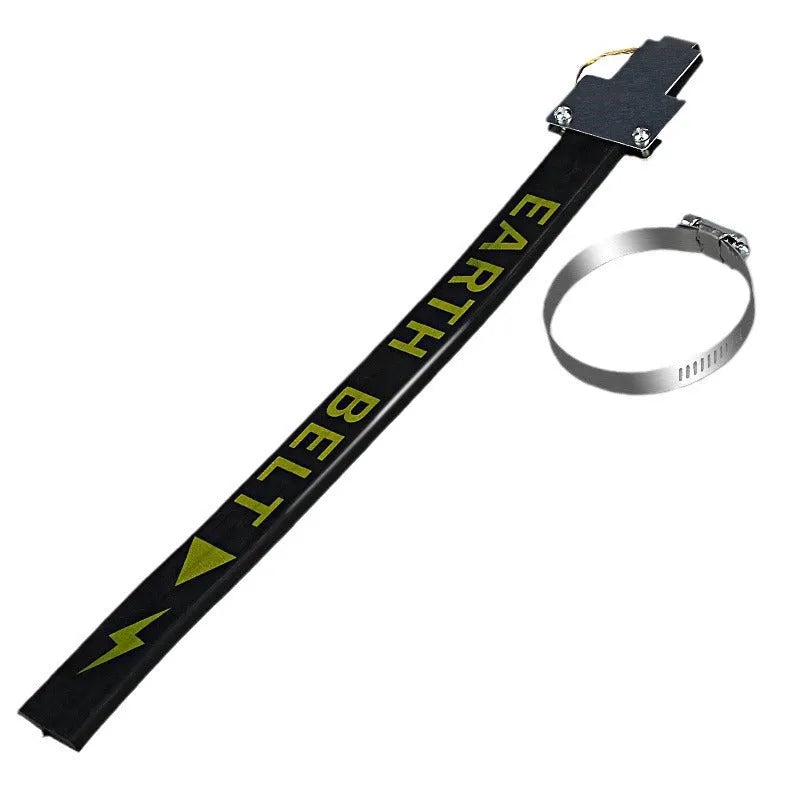 Black car electrostatic grounding belt with 370mm copper chain for saloons, SUVs, and vans