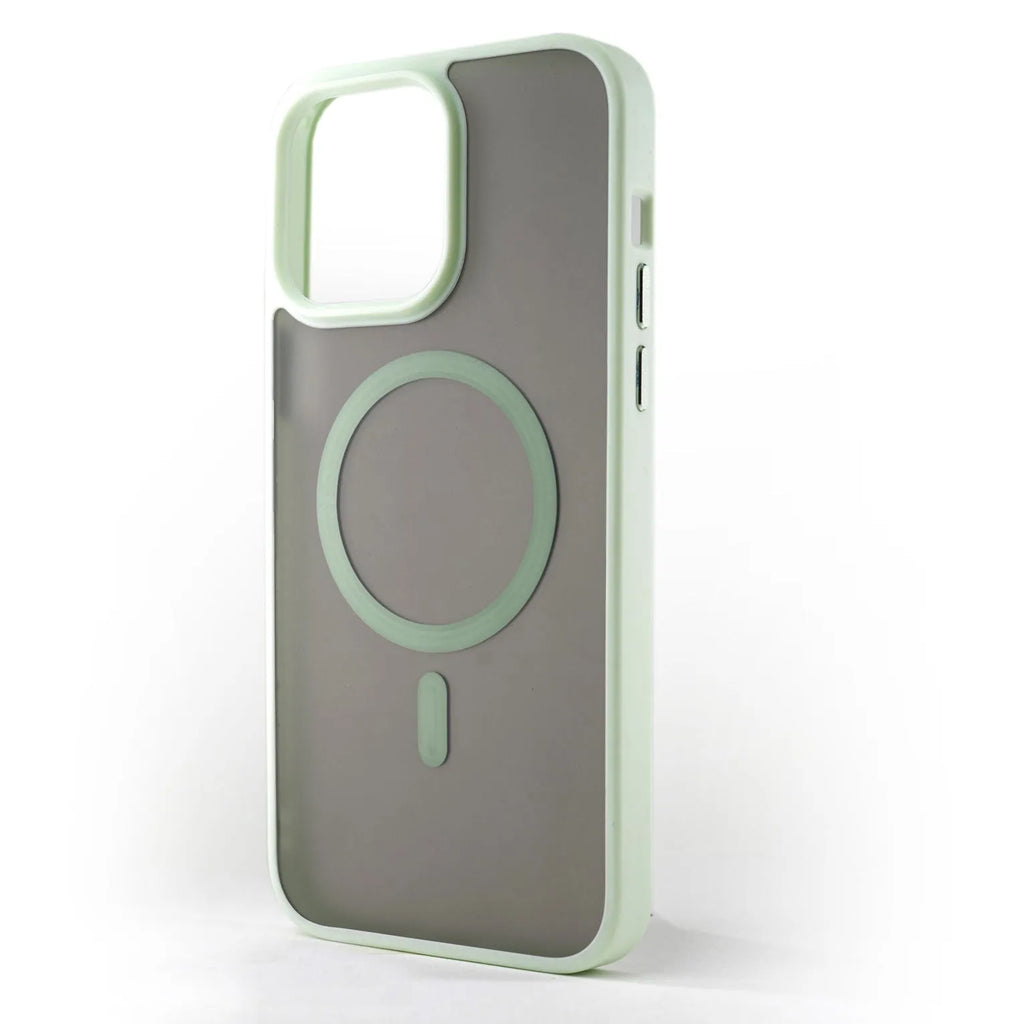 Mute key skin feeling phone case for Apple iPhone in cherry powder colour with magnetic suction and matte finish