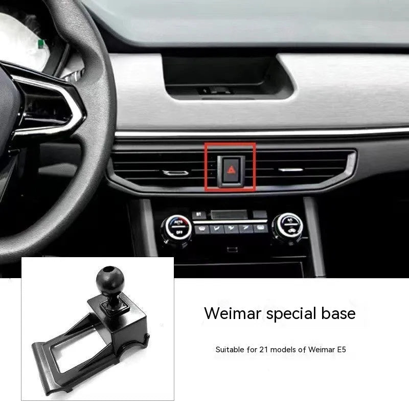 GOODWAY car mobile phone bracket mounted on dashboard with phone in 360-degree adjustable holder