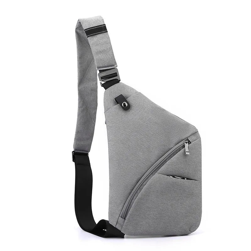 Men's Oxford cloth chest bag in urban style with one-shoulder carry configuration