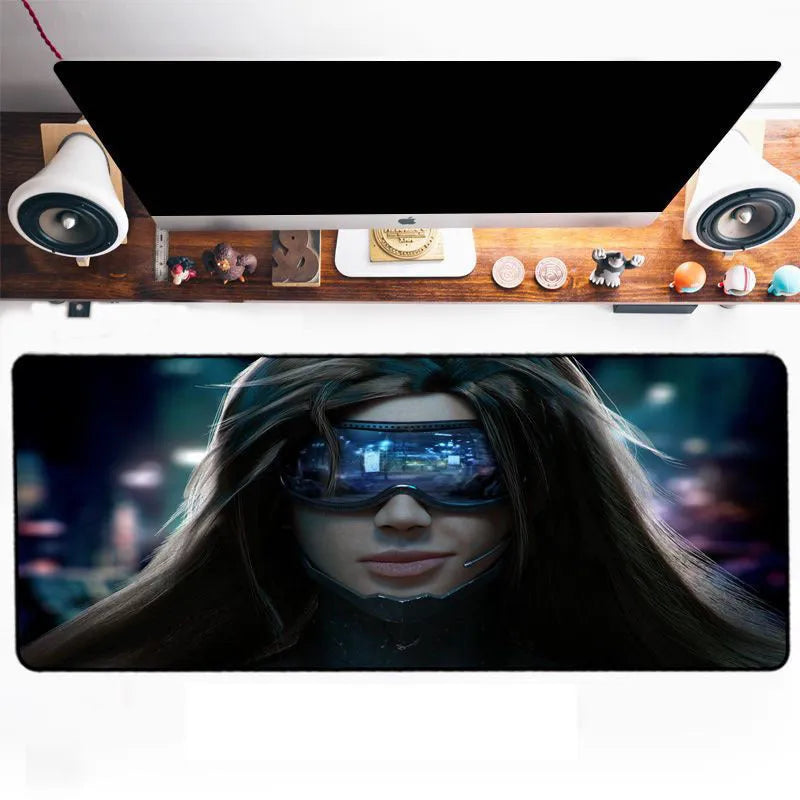 Gaming desk mat 300x800x3mm rubber base cloth top non-slip surface for PC gamers