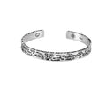 925 sterling silver graffiti bracelet for men, adjustable silver hip-hop retro design