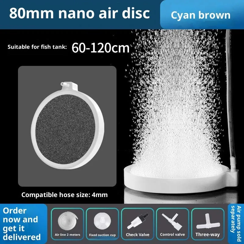Oxygen nanometer gas disk stone air refiner in 5cm size on desk