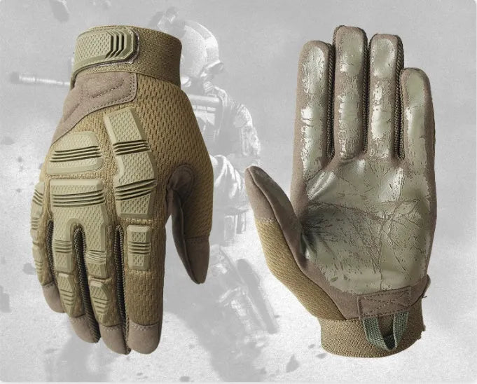 Outdoor sports tactical gloves in nylon, available in black colour with mitten-style cut for camping and hiking