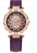 Women's diamond dial watch with round 32mm case in multiple colour options showing water resistance
