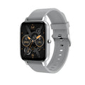 H80 black smart watch with spherical glass screen showing heart rate graph on wrist