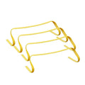 Yellow U-shaped PE children's sports training hurdle by MAI CCA, available in 15cm, 23cm and 30cm sizes