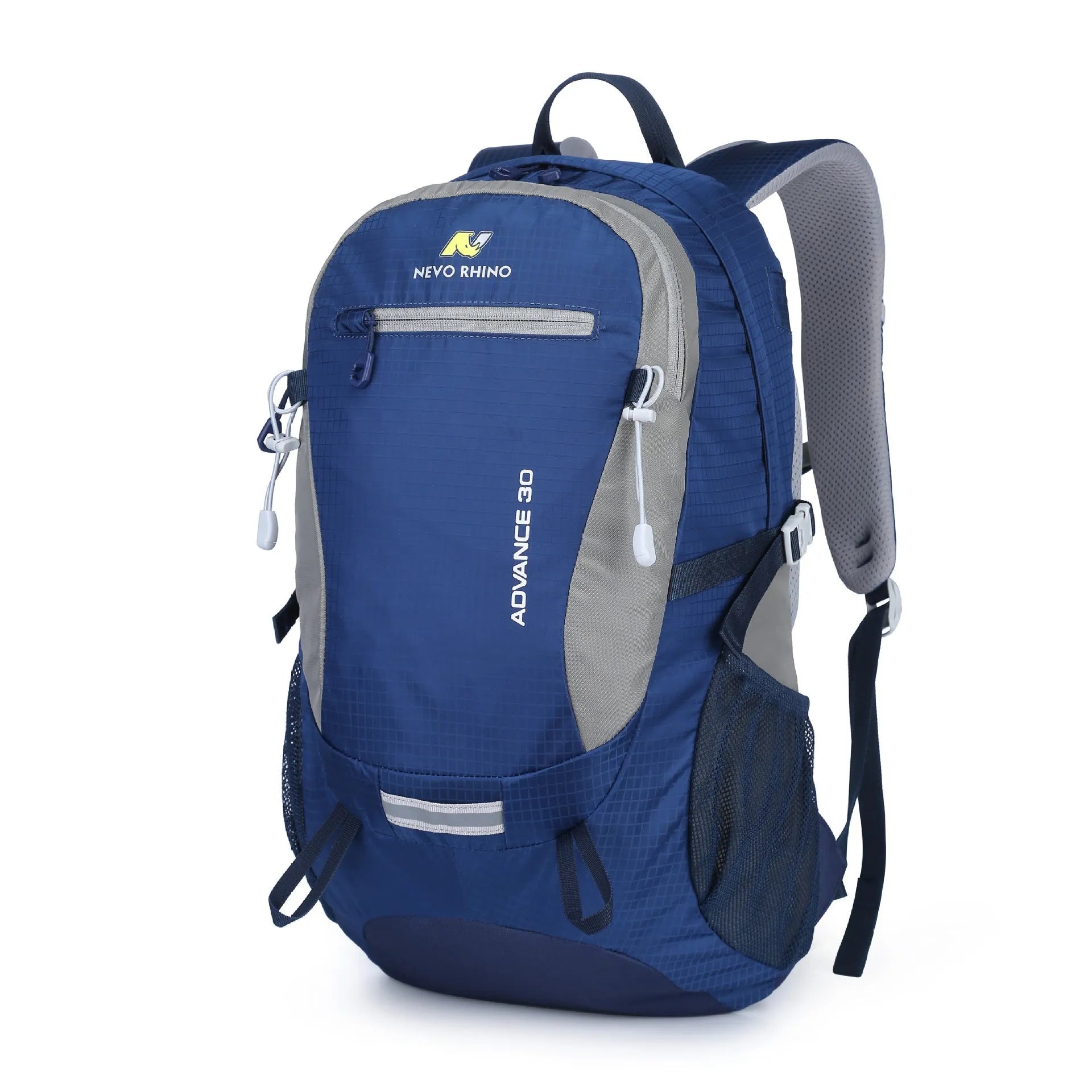 30-litre nylon waterproof backpack in dark green colour with air pillow straps.