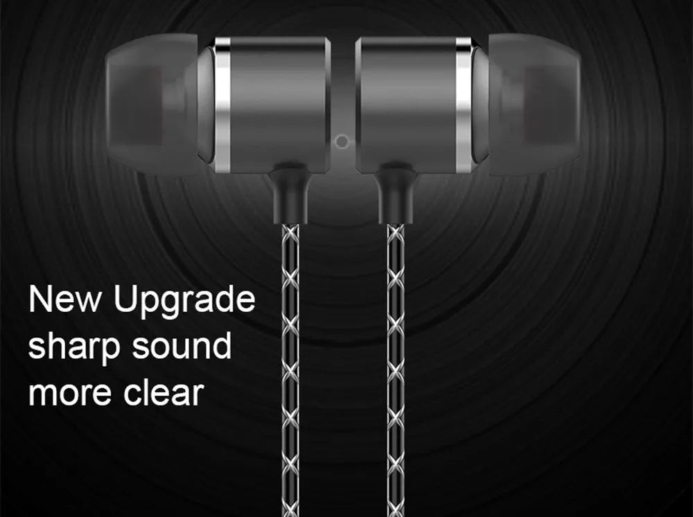 Fanbiya S1 metal ear hook in-ear earphones with microphone and 1.2m cable