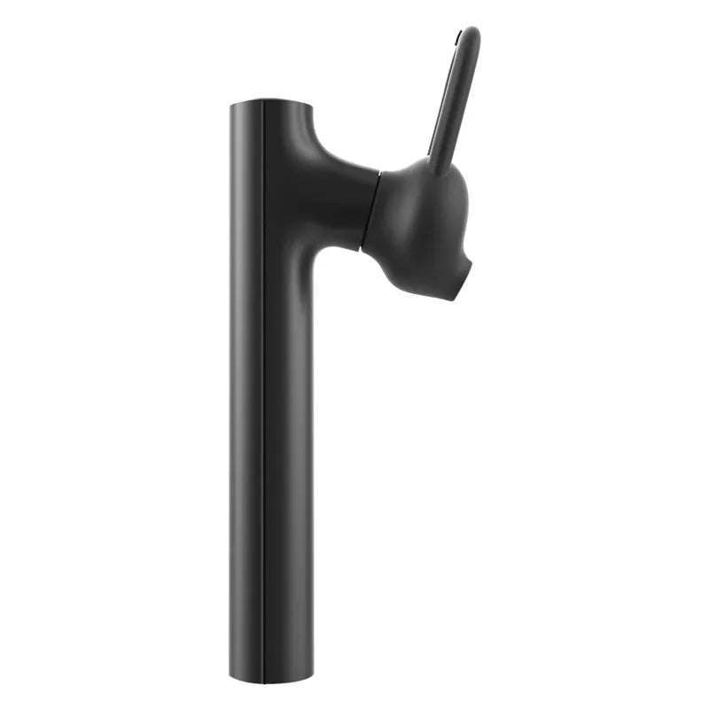 Compact wireless Bluetooth headset showing black and white colour options with 5.6cm dimensions