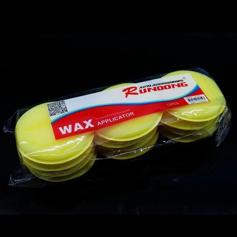 Reusable car wax applicator sponge in Photo Color for hand waxing and car washing