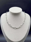 Gothic punk thorn chain clavicle necklace in zinc alloy, electroplated, colour XLA-160, geometric thorn design