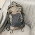 Lightweight waterproof nylon backpack 20-35L in natural Renaissance khaki light with curved shoulder straps and contrast colour detail