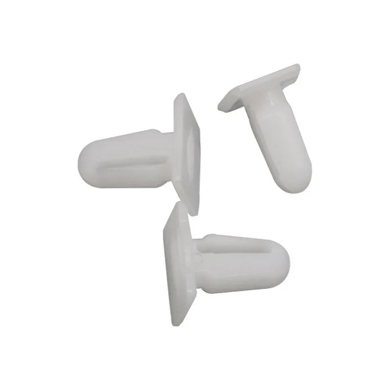 Black PA66 plastic automotive trim panel clips, style D318, pack of 60 pieces.