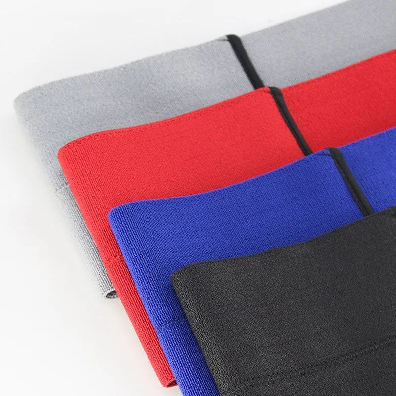 Elastic elbow support bandage for boxing and exercise in red colour.
