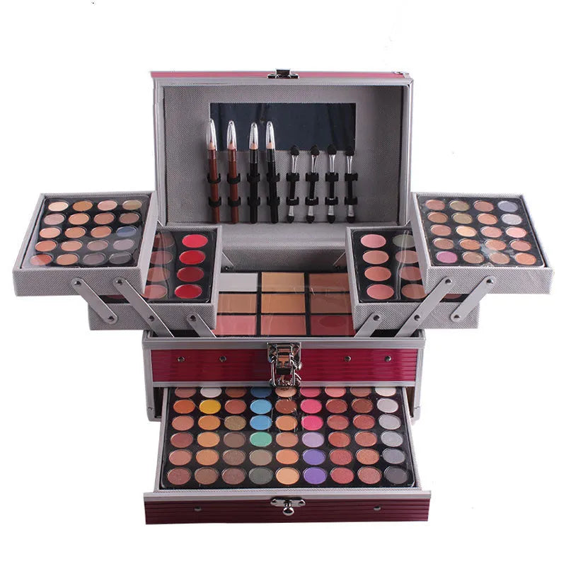 Miss Rose cosmetic bag makeup box with eyeshadow palette, eight colours and above, multicolour, model 7007-006Y/N
