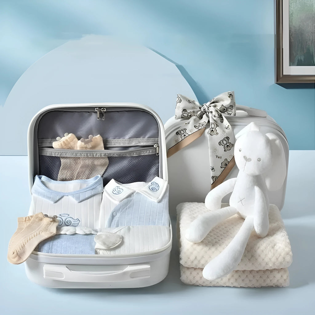Premium newborn gift box with 100% cotton baby clothes set in Princess style for 0-6 months