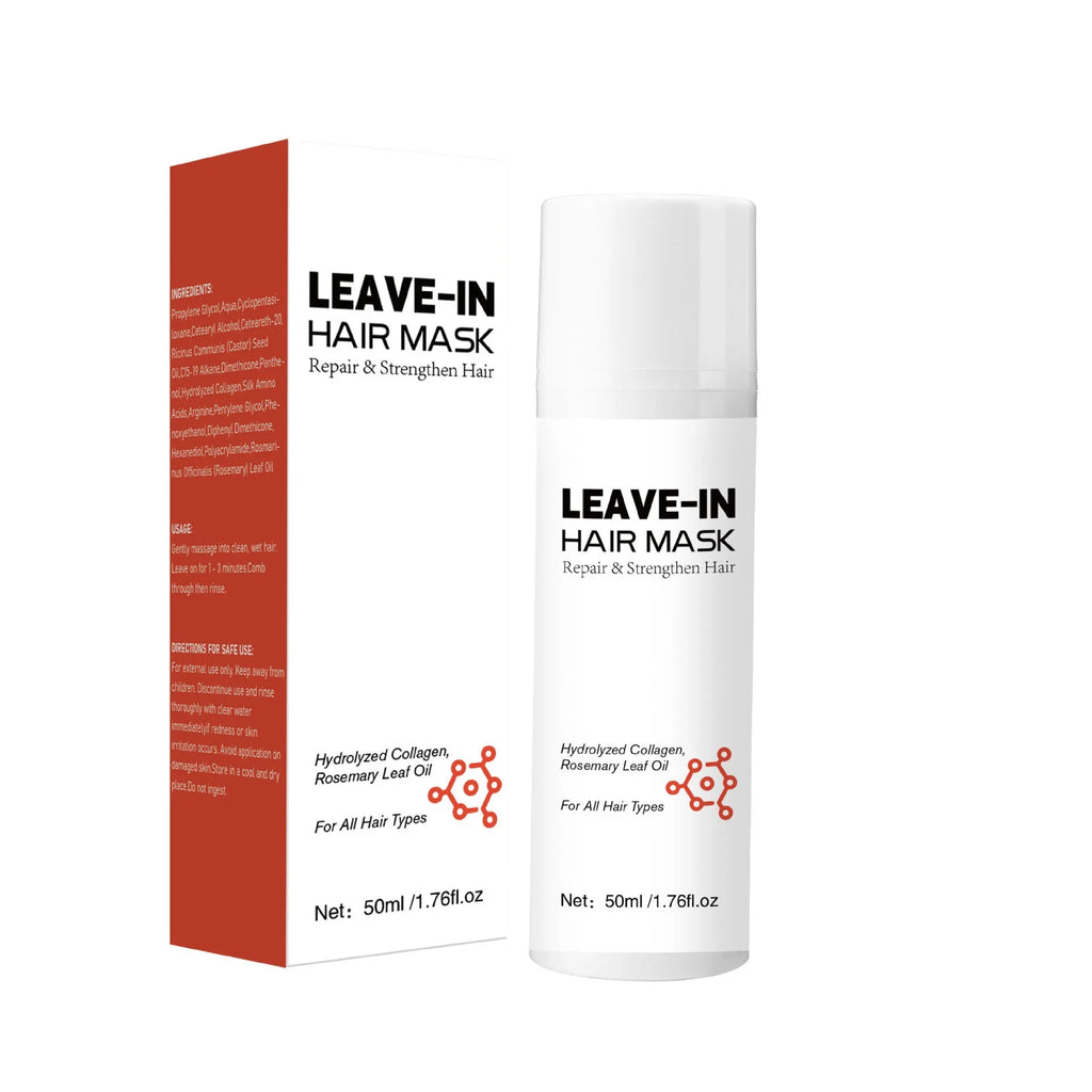 50ml bottle of hair conditioner for frizzy hair with softening formula