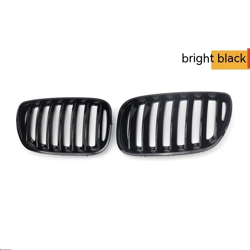 Bright black ABS plastic medium mesh grille for BMW X5 E53 with 204mm middle section