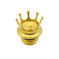Harley-Davidson Fatty Dai Na Crown aluminium fuel tank cap in black, bronze, gold, electroplated and black/white finishes