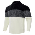Men's ribbed knit sweater in regular fit with crew neck and long sleeves