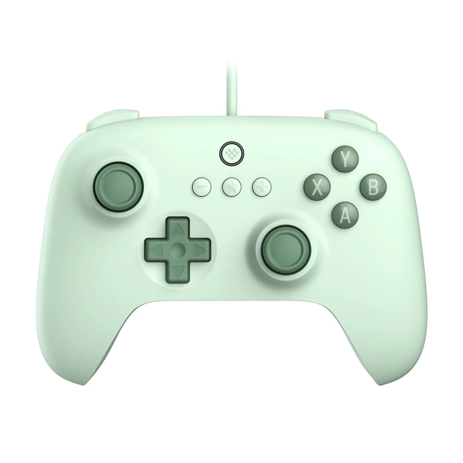 Wired game console handle controller in green with HAILANG non-slip rocker and 1.8m USB cable