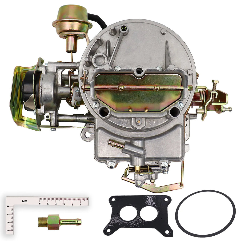 Metal automotive carburetor with three suction ports for engine replacement
