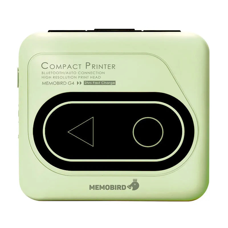 Portable avocado green Bluetooth thermal mini printer for mobile phone photo and text printing
