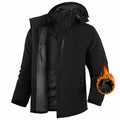 Autumn winter couple outdoor wind coat in dark blue, waterproof and windproof with extended sizes L to 9XL