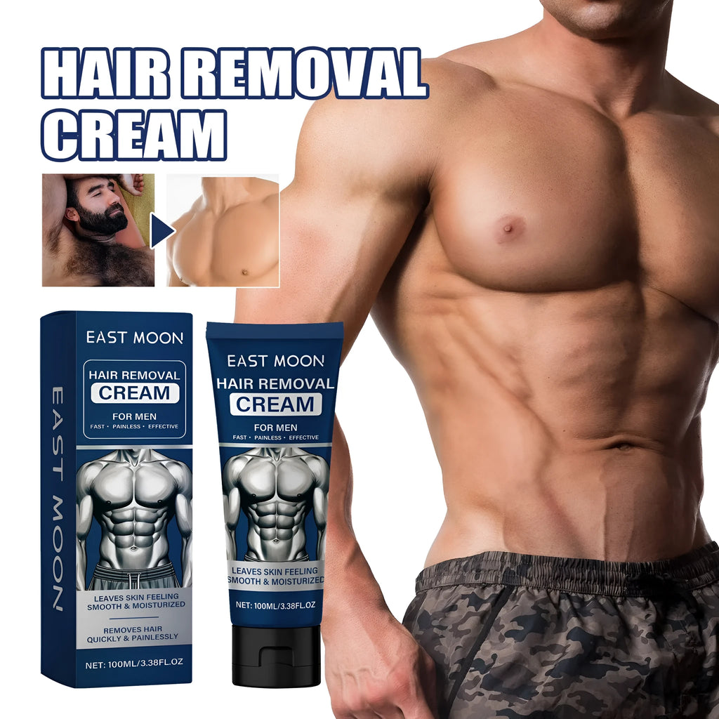 Men's hair removal cream 100ml container for beard and body depilation