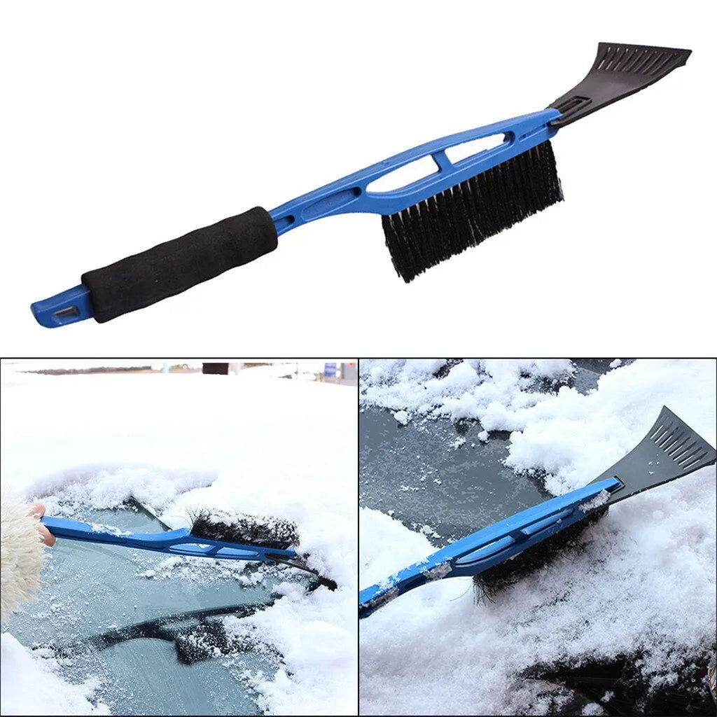 Two-in-one blue ABS multifunctional snow shovel for clearing snow