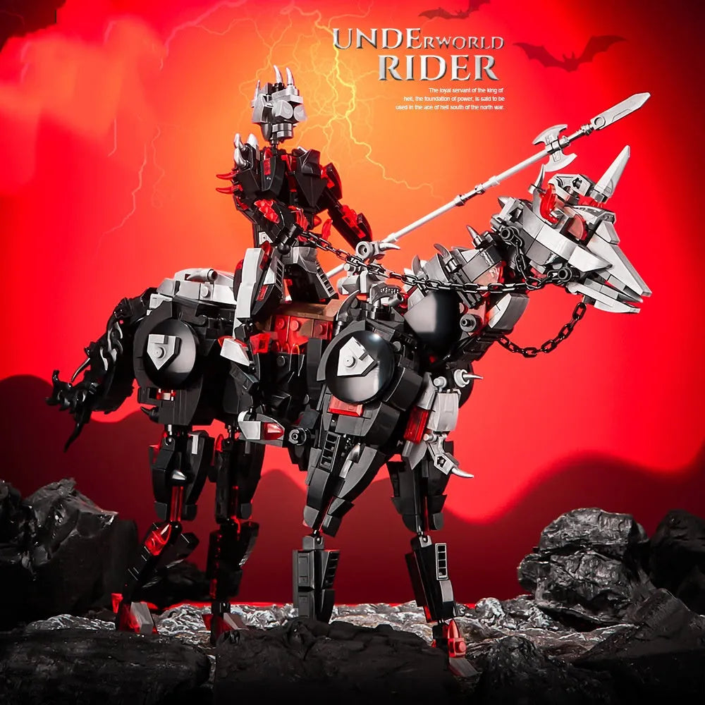 7033 regional war riding horse swing action small-particle plastic building blocks set in colour box for ages 7-14
