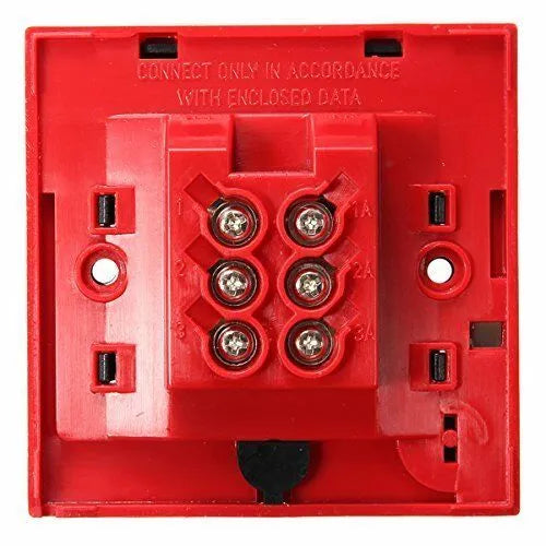 Red wired hand breaking glass emergency fire alarm button with fireproof housing