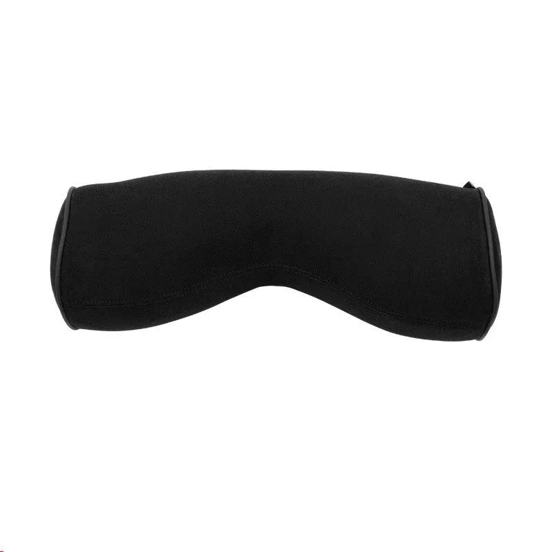 Volvo car headrest, neck pillow, and lumbar support cushion set in a minimalist design on a car seat