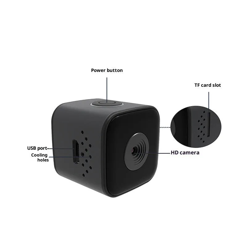 SQ28 Black waterproof outdoor HD sports camera with ABS body and waterproof case