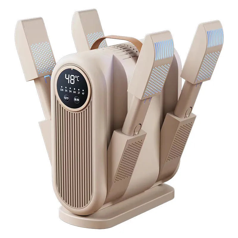 Portable foldable shoe dryer with timer, 180W, compatible with UK EU US CN plugs