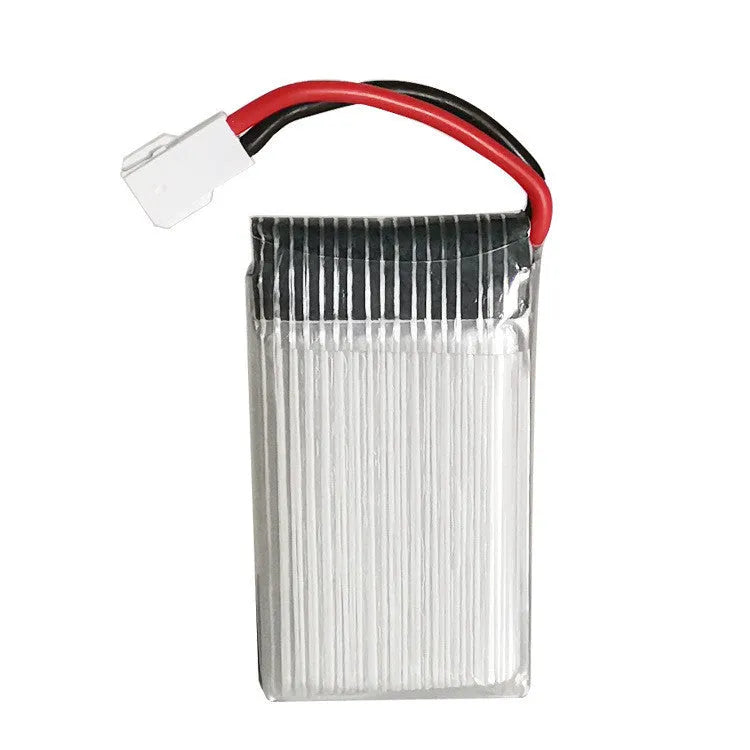 37V 600mAh UAV lithium polymer battery with 25C discharge, protection board, small white head plug, 45x25x8mm