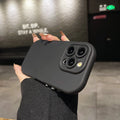 Electroplated solid colour silicone TPU drop-resistant protective phone case for iPhone models