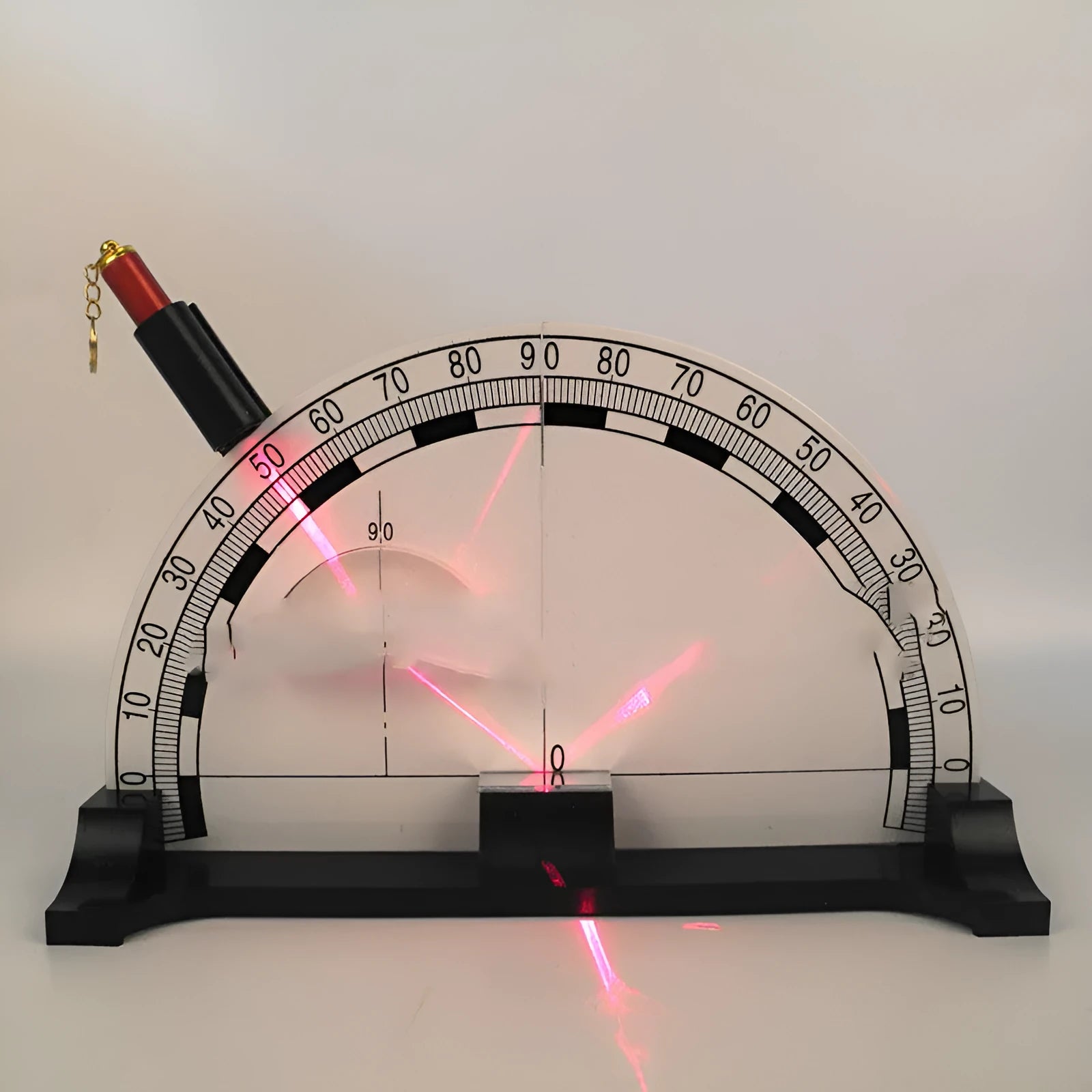 Iron plate physics teaching instrument with laser pen for optics experiments