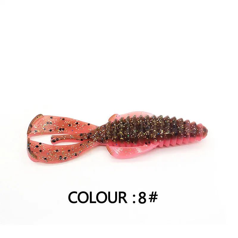 PVC fishing soft bait lures in 8cm and 12cm sizes showing colour variations 1-12