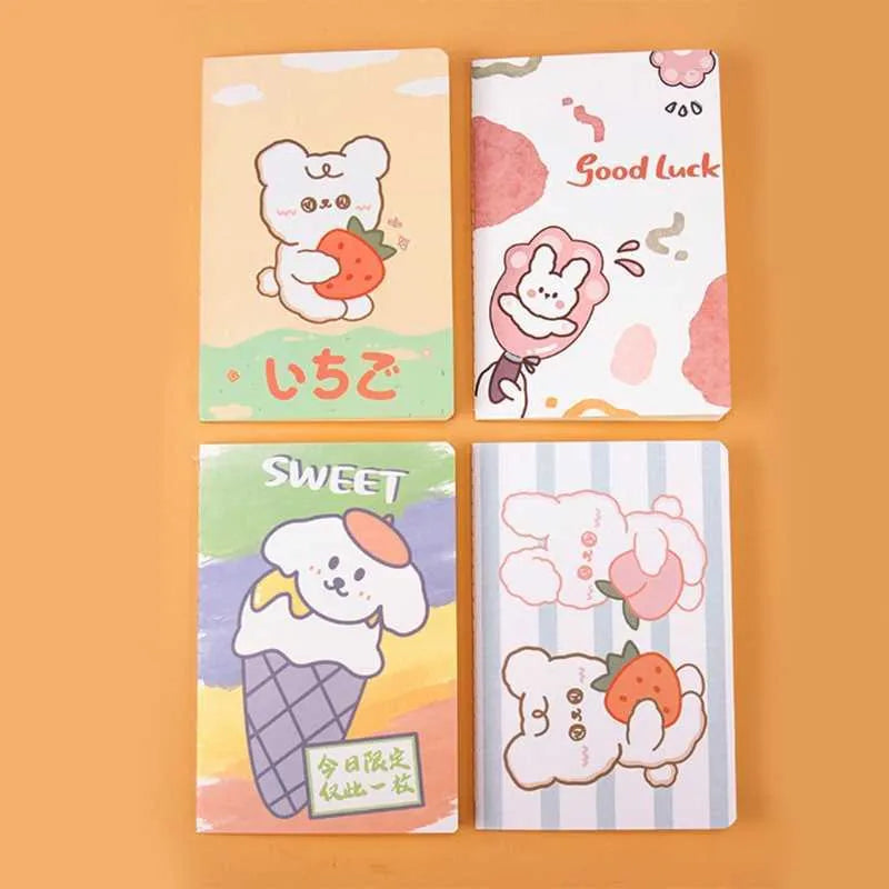 Cartoon A5 notebook with 30 sheets showing colourful character illustrations on cover