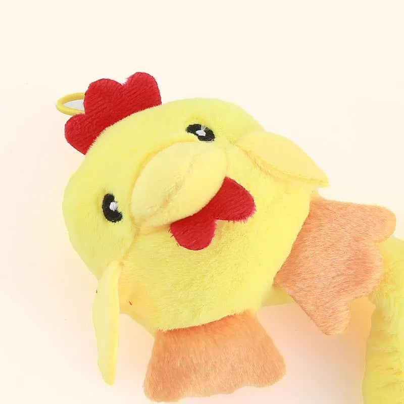 Creative Pet Supplies spring-loaded plush cat toy with catnip in brown, durable for chewing