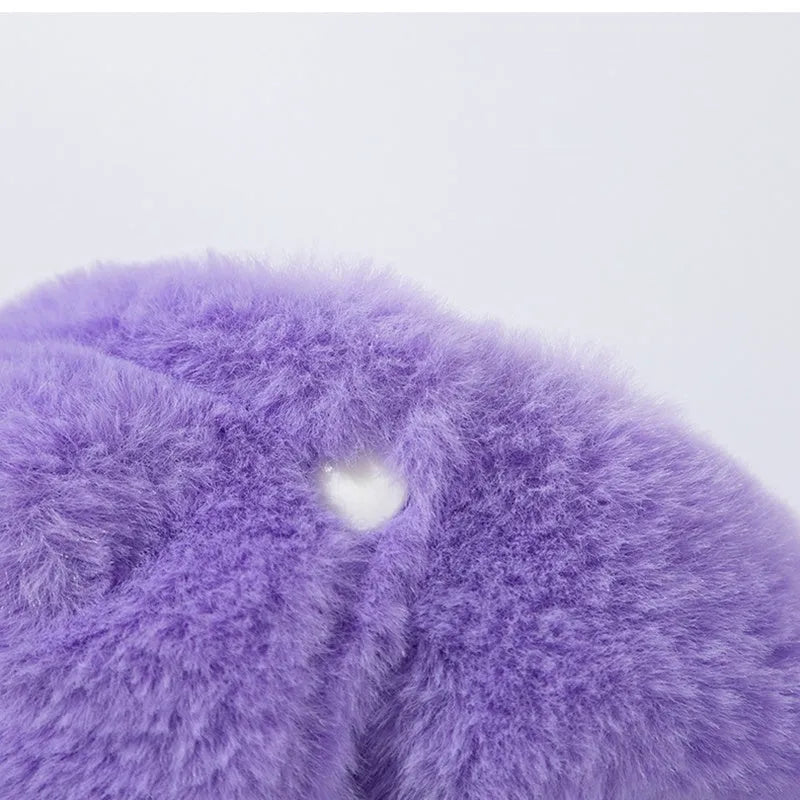 Autumn winter dog hoodie with cute bear design and scarf in pink or purple, sizes XS to XXL