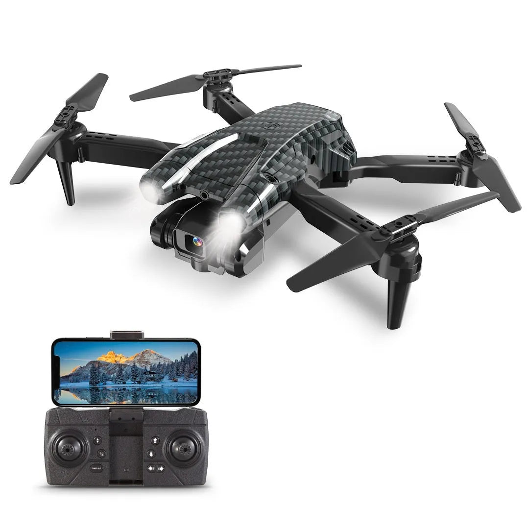 S138 folding UAV drone with obstacle avoidance and aerial photography camera in black carbon fibre design