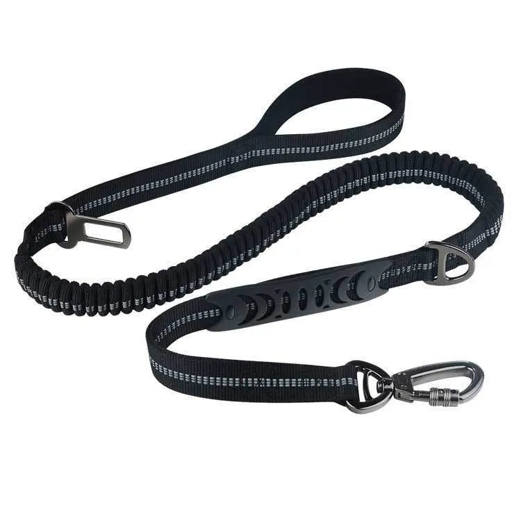 Retractable dog rope leash in blue, polyester hand-held lead, 2.5x135cm, for walking