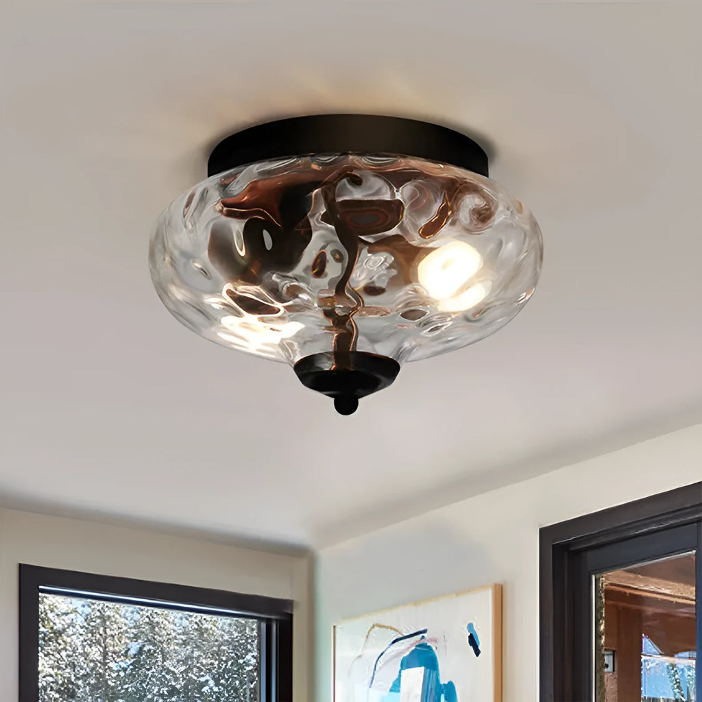 Embedded glass ceiling lamp in antique colour for bedroom and living room, 220V, E26 US or E27 EU
