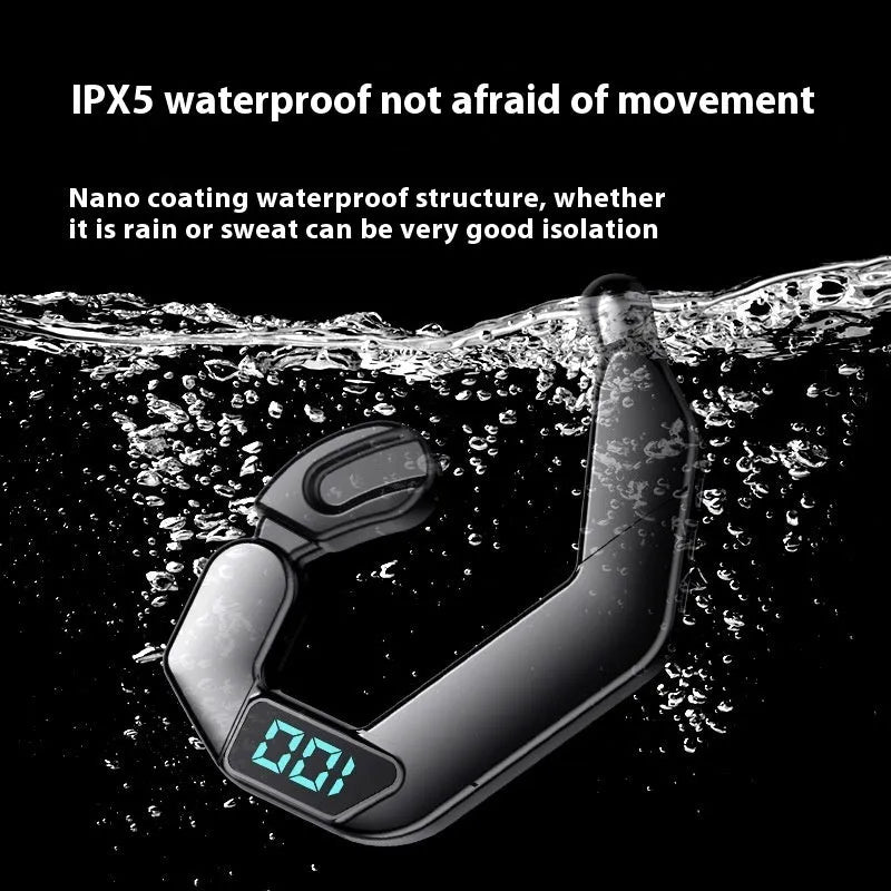 Bone Conduction V19 Bluetooth ear-mounted headset with power display, available in five colours