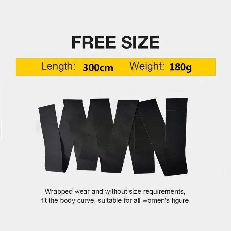 Polyester waist trainer exercise restraint belt in 10cm width showing length options from 1 to 8 metres